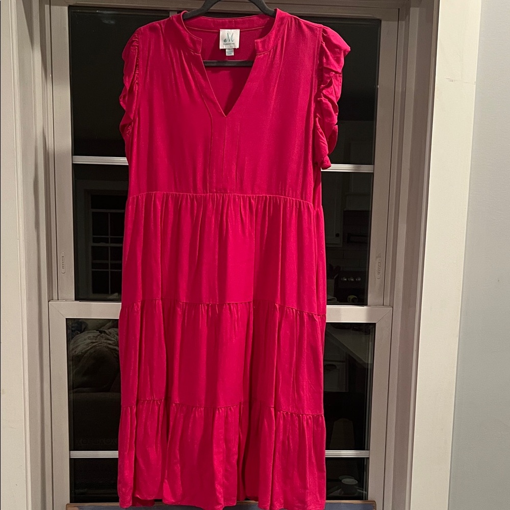 Elegant Red Midi Dress